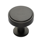 M Marcus Heritage Brass Stepped Disc Design Cabinet Knob with Rose 32mm 